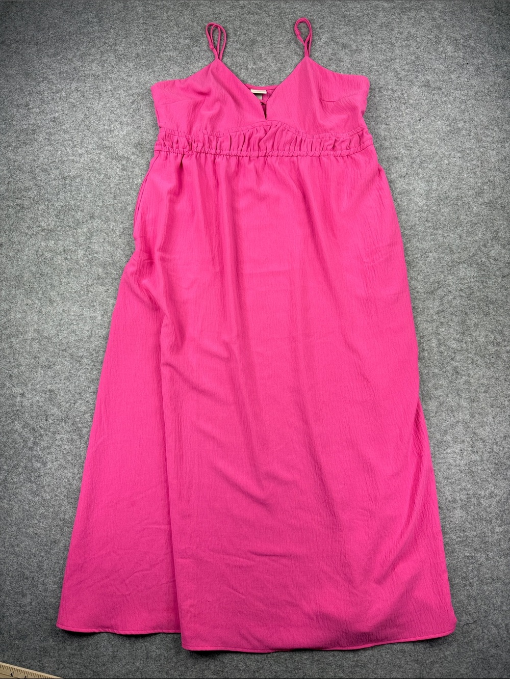 A New Day Bright Pink Maxi Dress Size Large Sleeveless Summer Boho